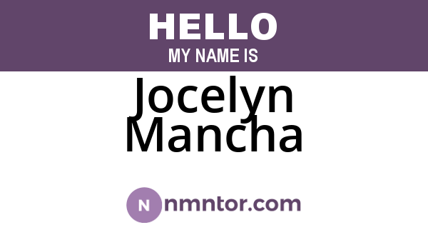 Jocelyn Mancha