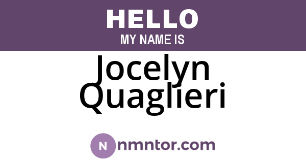 Jocelyn Quaglieri