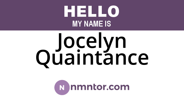 Jocelyn Quaintance