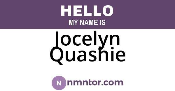 Jocelyn Quashie