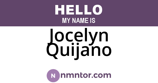 Jocelyn Quijano