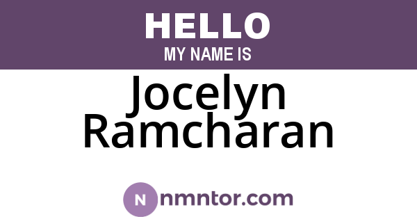 Jocelyn Ramcharan