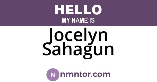 Jocelyn Sahagun