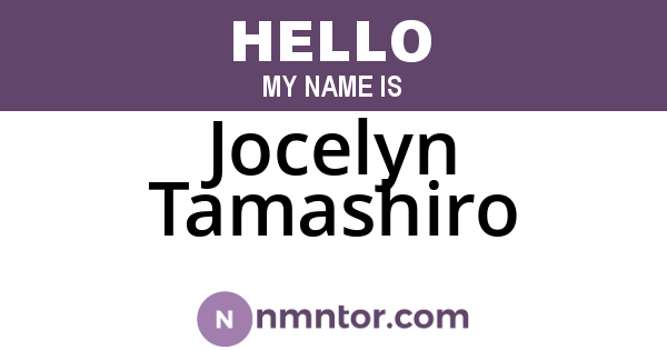Jocelyn Tamashiro