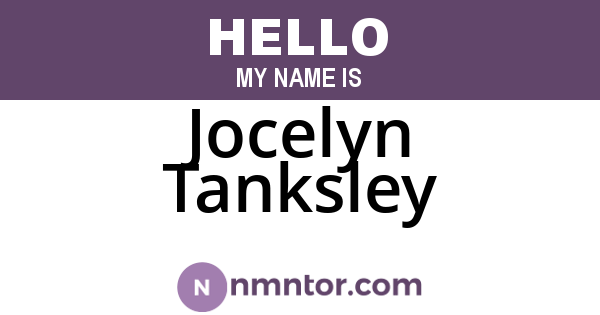 Jocelyn Tanksley