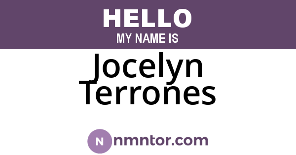 Jocelyn Terrones