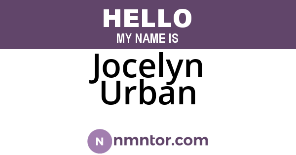 Jocelyn Urban