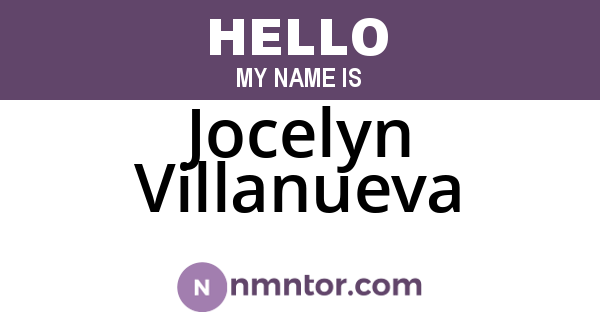 Jocelyn Villanueva