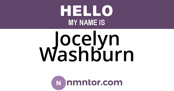 Jocelyn Washburn