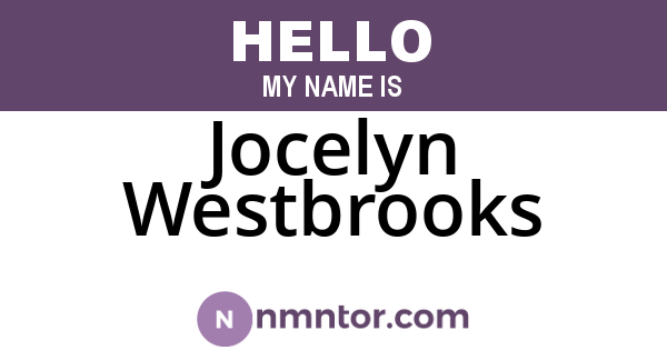Jocelyn Westbrooks