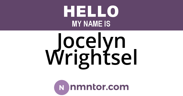 Jocelyn Wrightsel