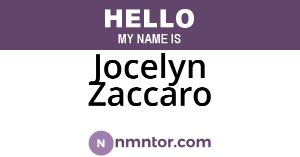 Jocelyn Zaccaro