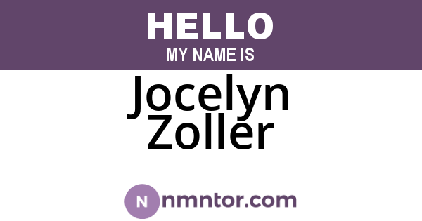 Jocelyn Zoller