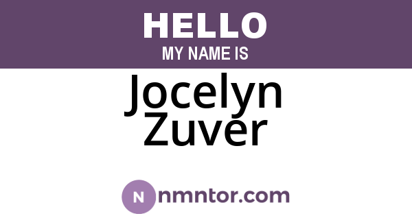 Jocelyn Zuver