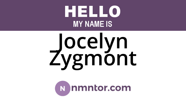 Jocelyn Zygmont