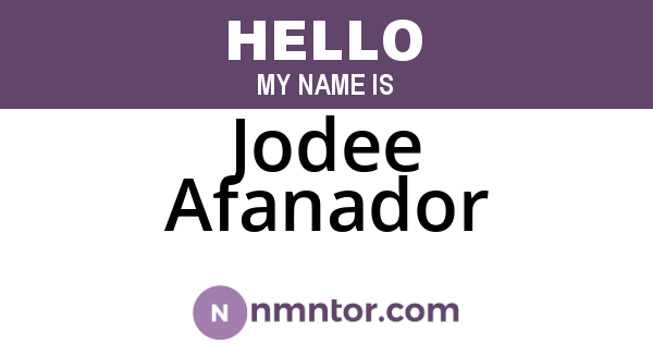Jodee Afanador