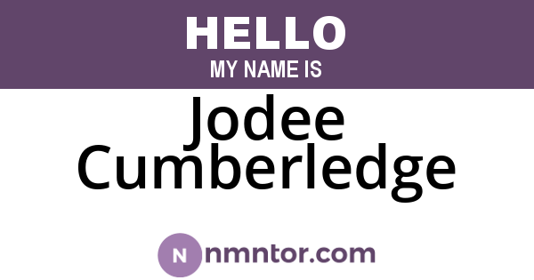 Jodee Cumberledge