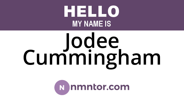 Jodee Cummingham
