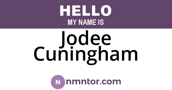 Jodee Cuningham