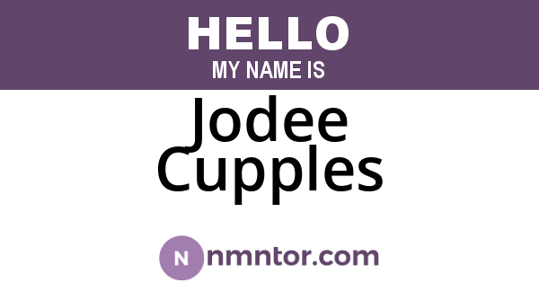 Jodee Cupples