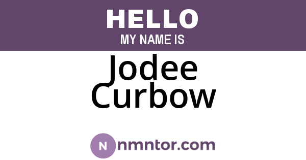 Jodee Curbow