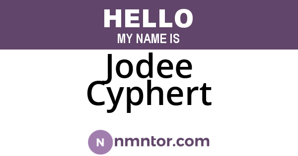 Jodee Cyphert