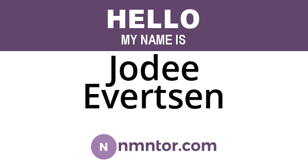 Jodee Evertsen