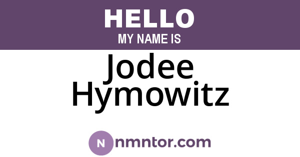 Jodee Hymowitz