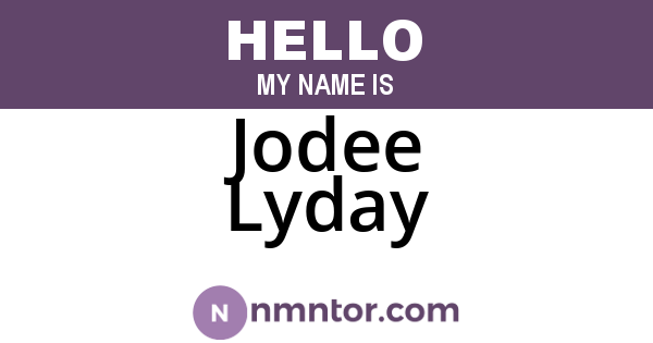 Jodee Lyday