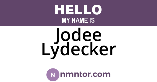 Jodee Lydecker