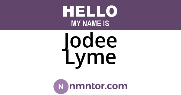 Jodee Lyme