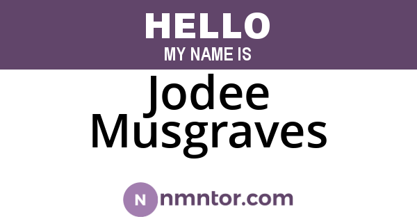 Jodee Musgraves
