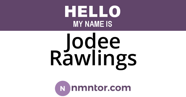 Jodee Rawlings