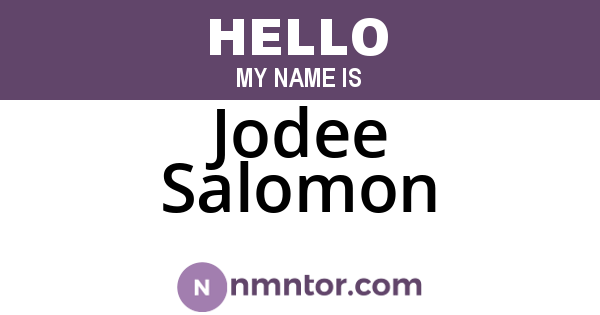 Jodee Salomon