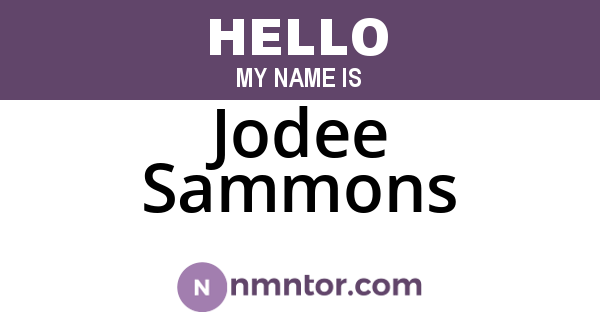Jodee Sammons