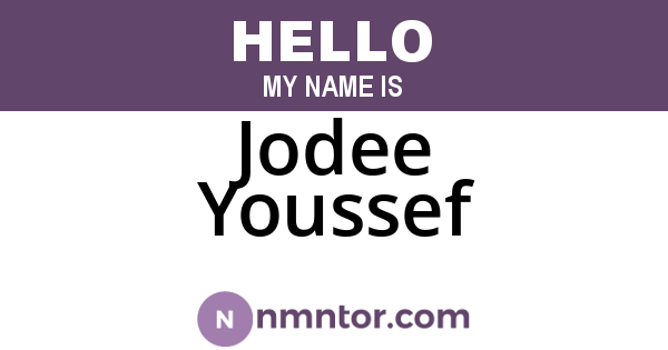 Jodee Youssef