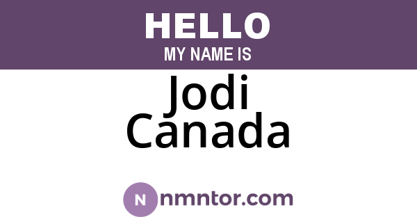 Jodi Canada
