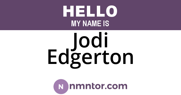 Jodi Edgerton