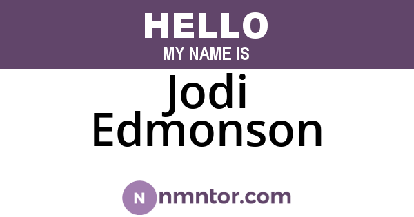 Jodi Edmonson