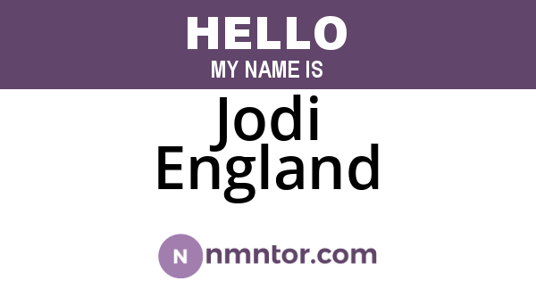 Jodi England