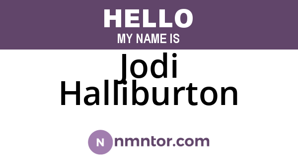 Jodi Halliburton