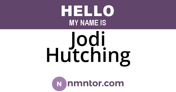 Jodi Hutching