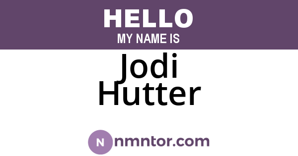 Jodi Hutter