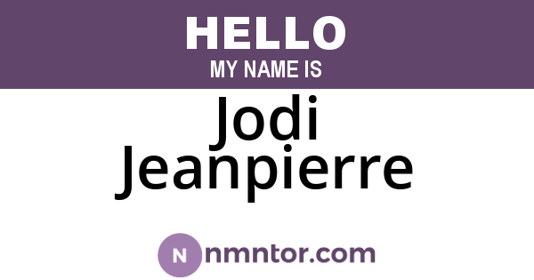 Jodi Jeanpierre