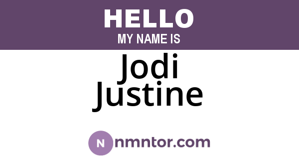 Jodi Justine