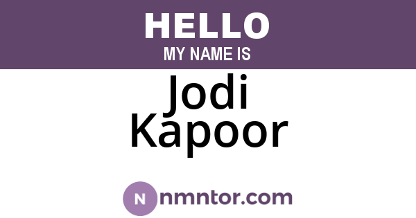 Jodi Kapoor
