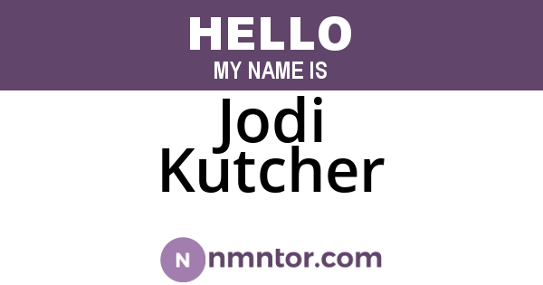 Jodi Kutcher