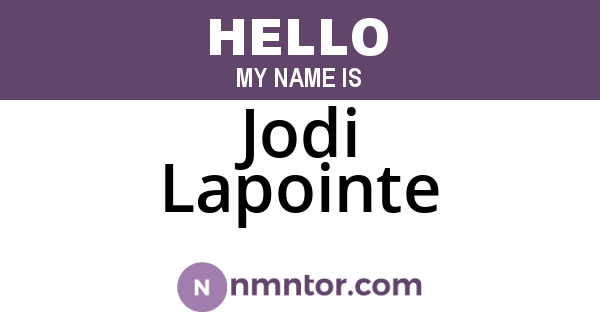 Jodi Lapointe