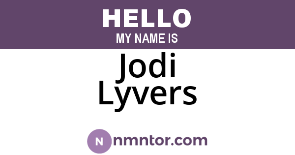 Jodi Lyvers