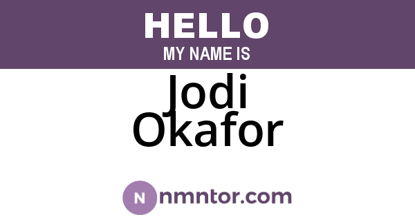 Jodi Okafor
